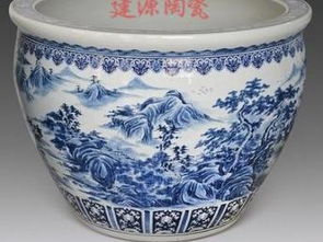 图 定做陶瓷小缸价格 手绘青花瓷荷花缸 陶瓷缸厂家 北京礼品